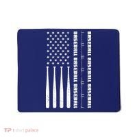 Baseball Player American Flag Patriotic Boy Baseball Mousepad thumb 0