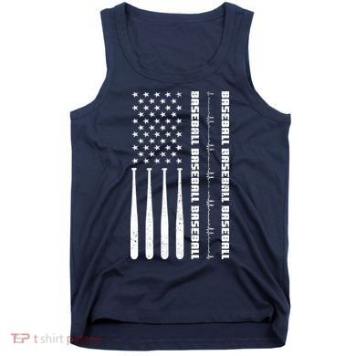 Baseball Player American Flag Patriotic Boy Baseball Tank Top