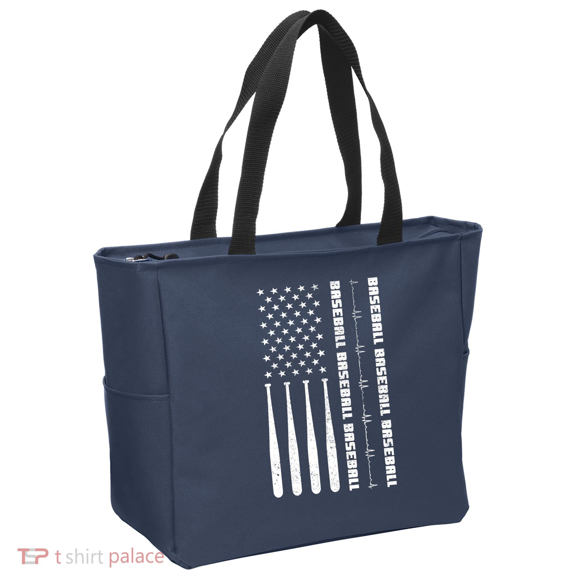 Baseball Player American Flag Patriotic Boy Baseball Tote Bag