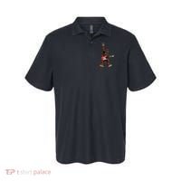 Bigfoot Playing A Electric Guitar Rock On Sasquatch Big Foot Polo thumb 0