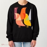 Bird Print Art Deco 60s Style Minimal Hippy Retro Cool Women's Sweatshirt thumb 0