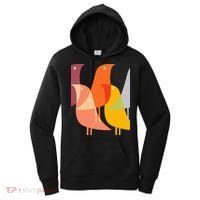 Bird Print Art Deco 60s Style Minimal Hippy Retro Cool Women's Hoodie thumb 0