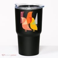 Bird Print Art Deco 60s Style Minimal Hippy Retro Cool Tumbler thumb 0