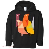 Bird Print Art Deco 60s Style Minimal Hippy Retro Cool Toddler Hoodie thumb 0