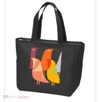 Bird Print Art Deco 60s Style Minimal Hippy Retro Cool Tote Bag thumb 3