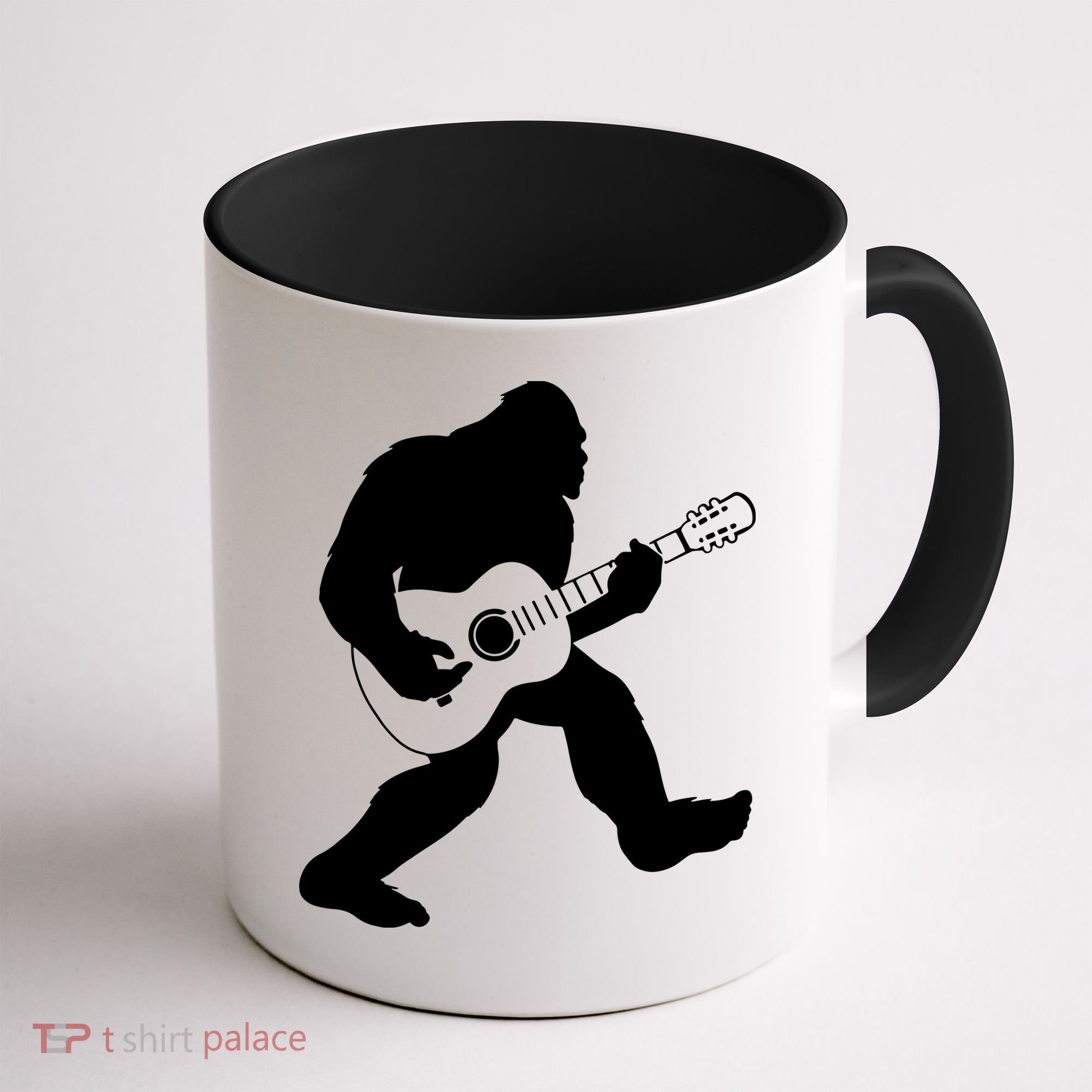 Bigfoot Playing Acoustic Guitar Coffee Mug