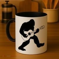 Bigfoot Playing Acoustic Guitar Coffee Mug thumb 4