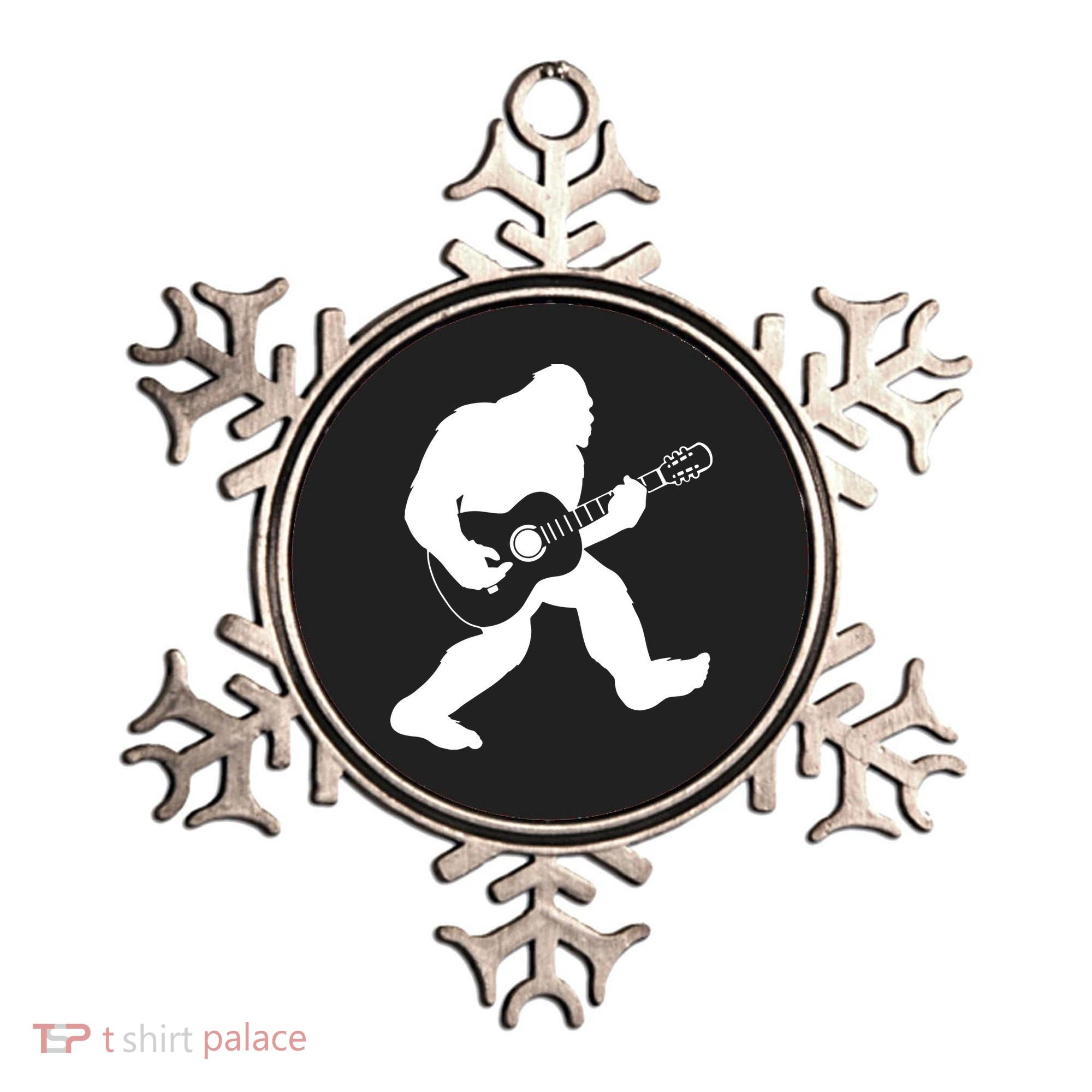 Bigfoot Playing Acoustic Guitar Ornament