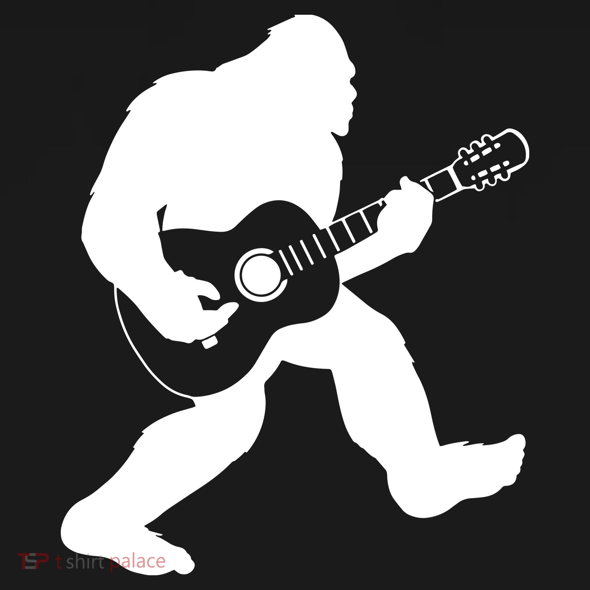 Bigfoot Playing Acoustic Guitar Ornament