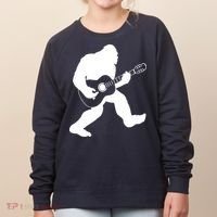 Bigfoot Playing Acoustic Guitar Women's Sweatshirt thumb 0