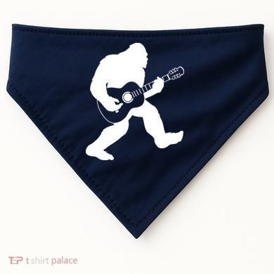 Bigfoot Playing Acoustic Guitar USA-Made Doggie Bandana