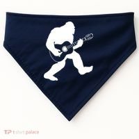 Bigfoot Playing Acoustic Guitar USA-Made Doggie Bandana thumb 0