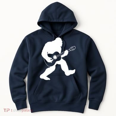 Bigfoot Playing Acoustic Guitar Hoodie