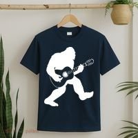 Bigfoot Playing Acoustic Guitar T-Shirt thumb 2