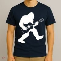 Bigfoot Playing Acoustic Guitar T-Shirt thumb 3