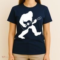 Bigfoot Playing Acoustic Guitar T-Shirt thumb 4