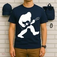 Bigfoot Playing Acoustic Guitar T-Shirt thumb 6
