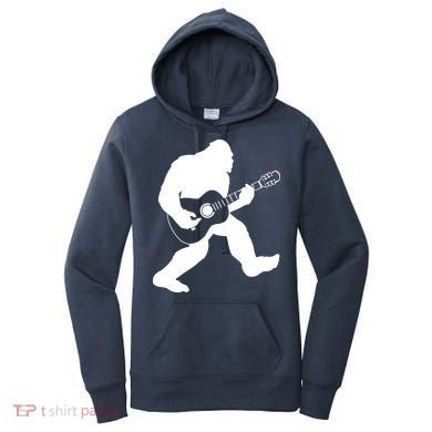 Bigfoot Playing Acoustic Guitar Women's Hoodie