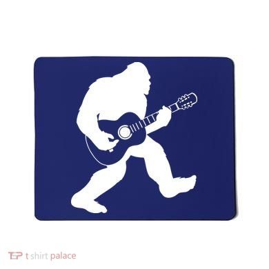 Bigfoot Playing Acoustic Guitar Mousepad