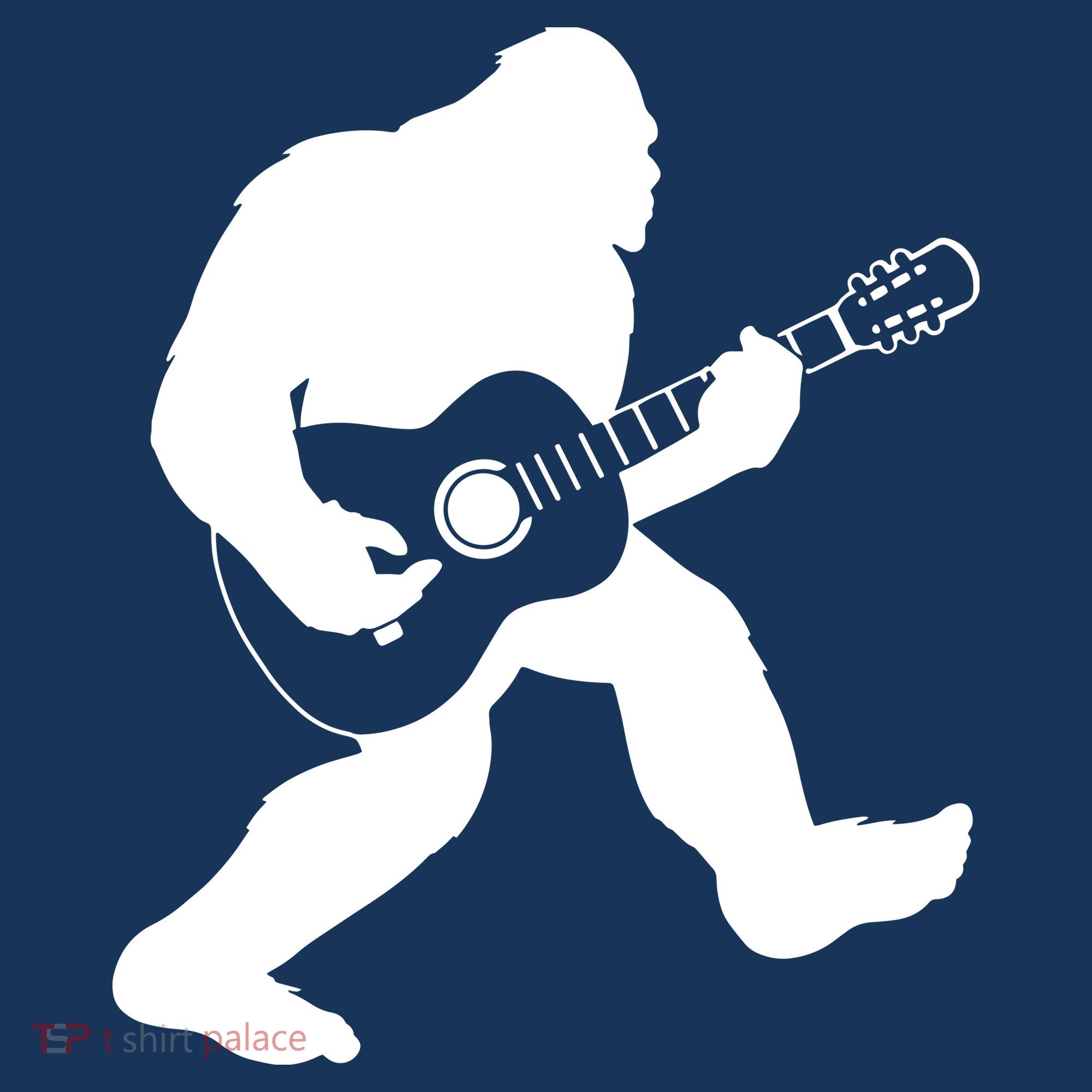 Bigfoot Playing Acoustic Guitar Women's Tank Top
