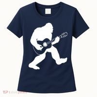 Bigfoot Playing Acoustic Guitar Women's T-Shirt thumb 0