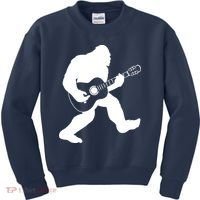Bigfoot Playing Acoustic Guitar Kids Sweatshirt thumb 0