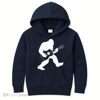 Bigfoot Playing Acoustic Guitar Kids Hoodie thumb 0