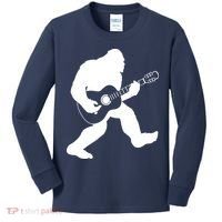 Bigfoot Playing Acoustic Guitar Kids Long Sleeve Shirt thumb 0