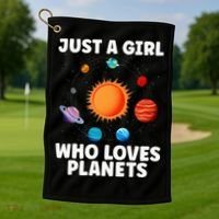 Best Planet Art Solar System Science Outer Space Golf Towel thumb 1