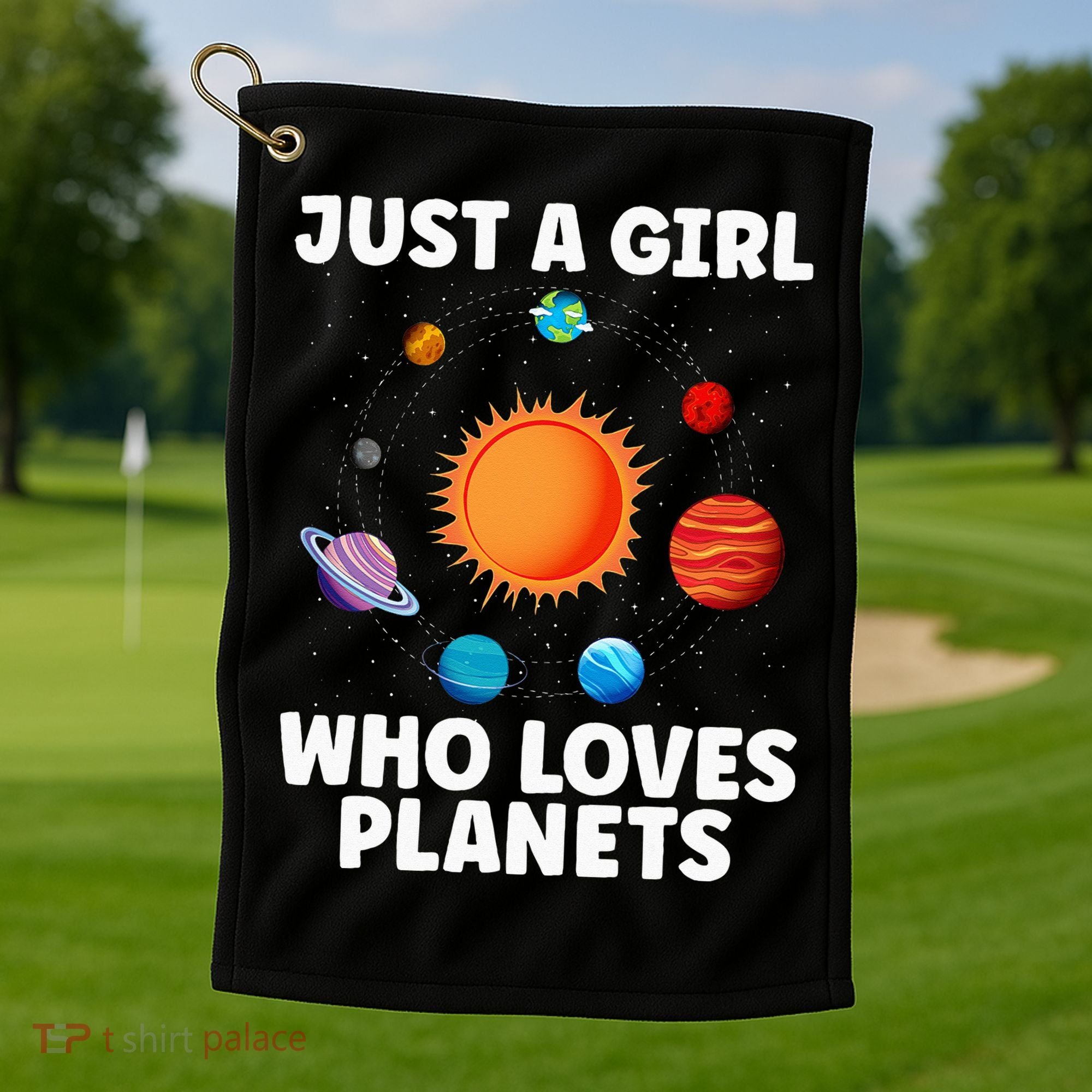 Best Planet Art Solar System Science Outer Space Golf Towel