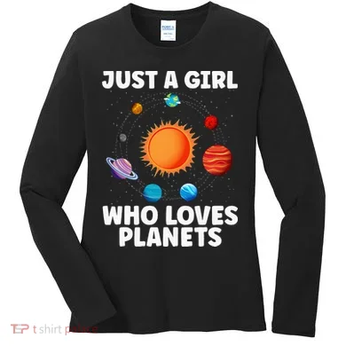 Best Planet Art Solar System Science Outer Space Women's Long Sleeve Shirt