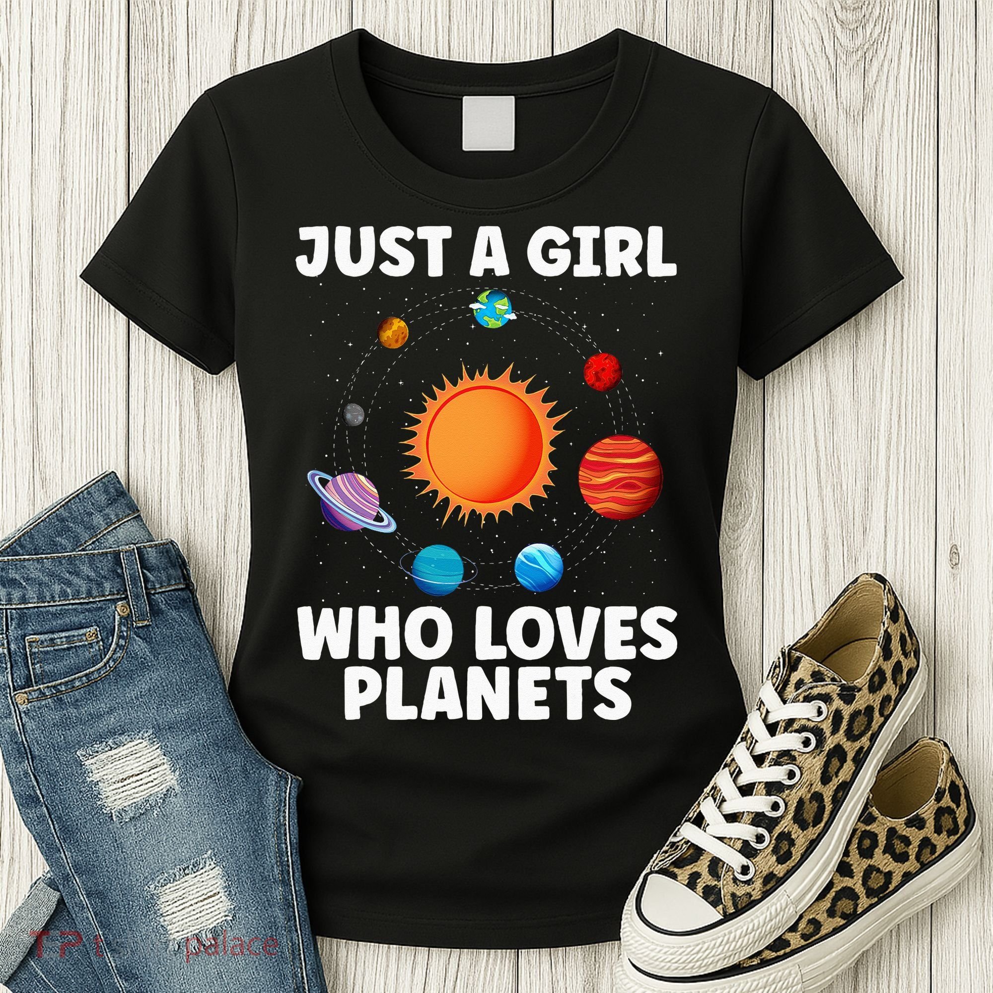 Best Planet Art Solar System Science Outer Space Women's T-Shirt