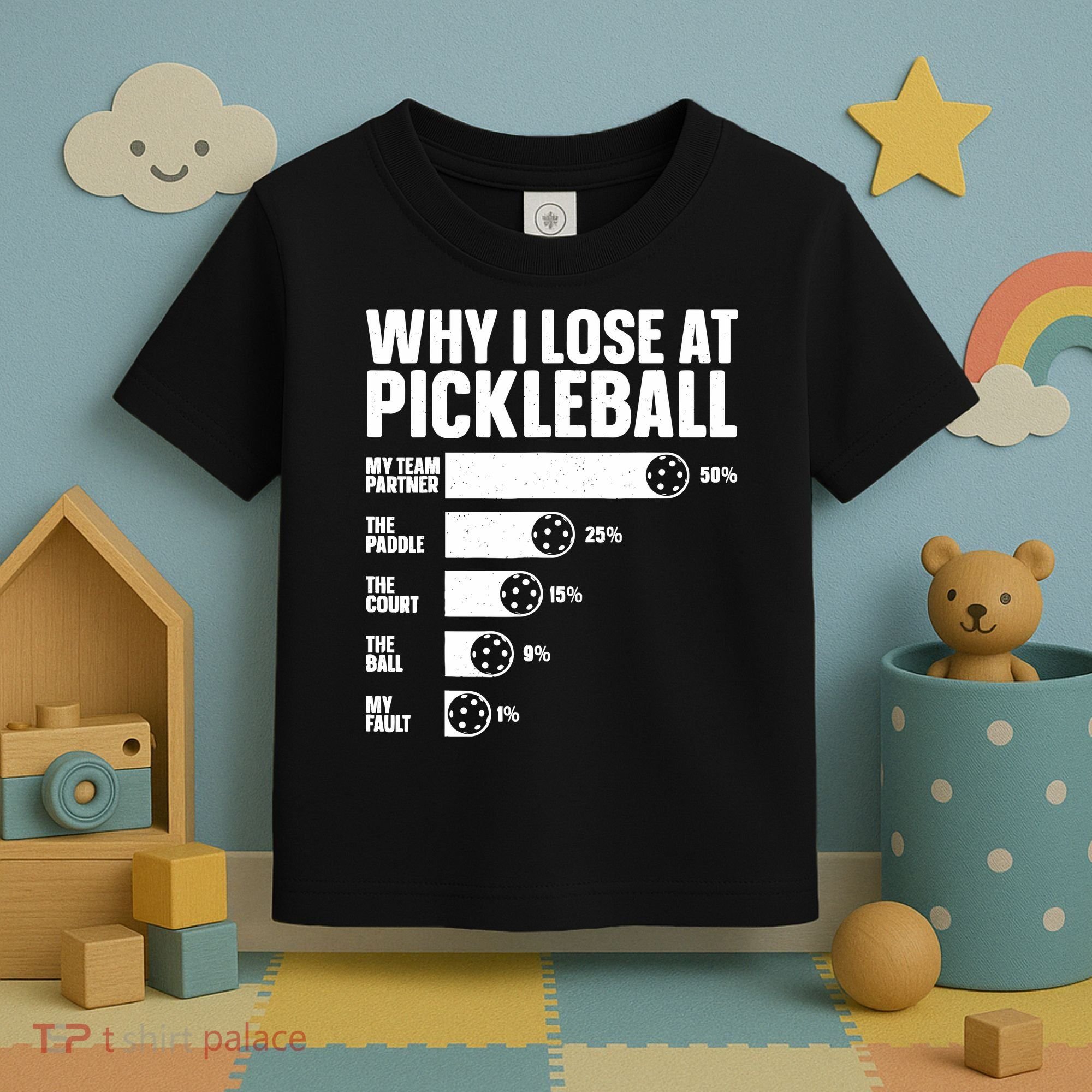 Best Pickleball Art For Sport Pickleball Player Toddler T-Shirt
