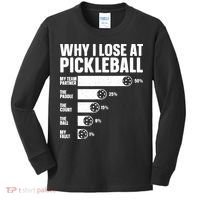 Best Pickleball Art For Sport Pickleball Player Kids Long Sleeve Shirt thumb 0