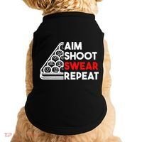 Billiard Pool Aim Shoot Swear Repeat Doggie Tank thumb 0