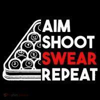Billiard Pool Aim Shoot Swear Repeat Doggie Tank thumb 4