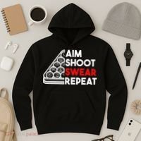 Billiard Pool Aim Shoot Swear Repeat Hoodie thumb 3