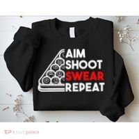 Billiard Pool Aim Shoot Swear Repeat Sweatshirt thumb 2