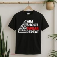 Billiard Pool Aim Shoot Swear Repeat T-Shirt thumb 2
