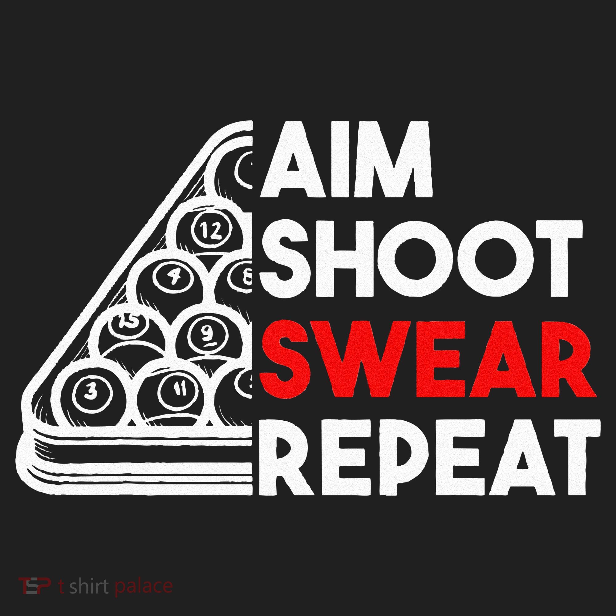 Billiard Pool Aim Shoot Swear Repeat Beanie