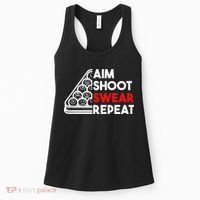 Billiard Pool Aim Shoot Swear Repeat Women's Tank Top thumb 0