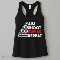 Billiard Pool Aim Shoot Swear Repeat Women's Tank Top thumb 3