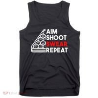 Billiard Pool Aim Shoot Swear Repeat Tank Top thumb 0