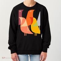 Bird Print Art Deco 60s Style Minimal Hippy Women's Sweatshirt thumb 0