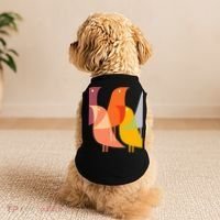 Bird Print Art Deco 60s Style Minimal Hippy Doggie Tank thumb 2