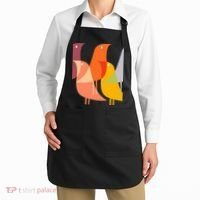 Bird Print Art Deco 60s Style Minimal Hippy Apron thumb 2