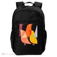 Bird Print Art Deco 60s Style Minimal Hippy Backpack thumb 0