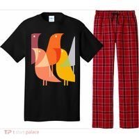 Bird Print Art Deco 60s Style Minimal Hippy Pajama Set thumb 0