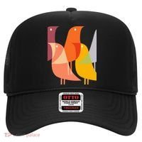 Bird Print Art Deco 60s Style Minimal Hippy Hat thumb 0