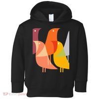 Bird Print Art Deco 60s Style Minimal Hippy Toddler Hoodie thumb 0